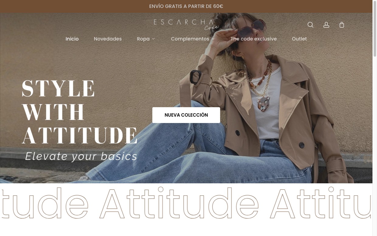 Web de Escarcha Code hecha por TuIAgencia