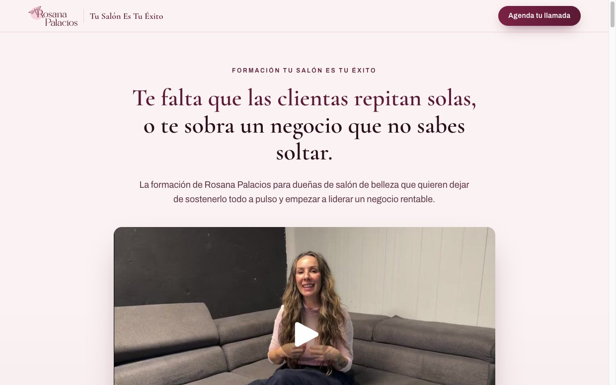 Web de Tu Salón Es Tu Éxito hecha por TuIAgencia